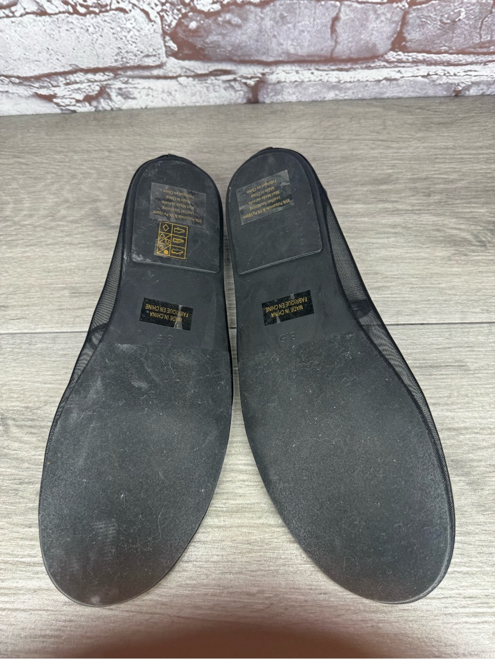 Jeffrey Campbell Black Mesh Swan Lake Moira MaryJane Ballet Flats women sz 8.5US - Picture 12 of 16